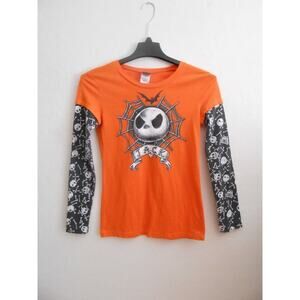 Disney Nightmare Before Christmas Jack - Juniors M (7/9) Long Sleeve Shirt